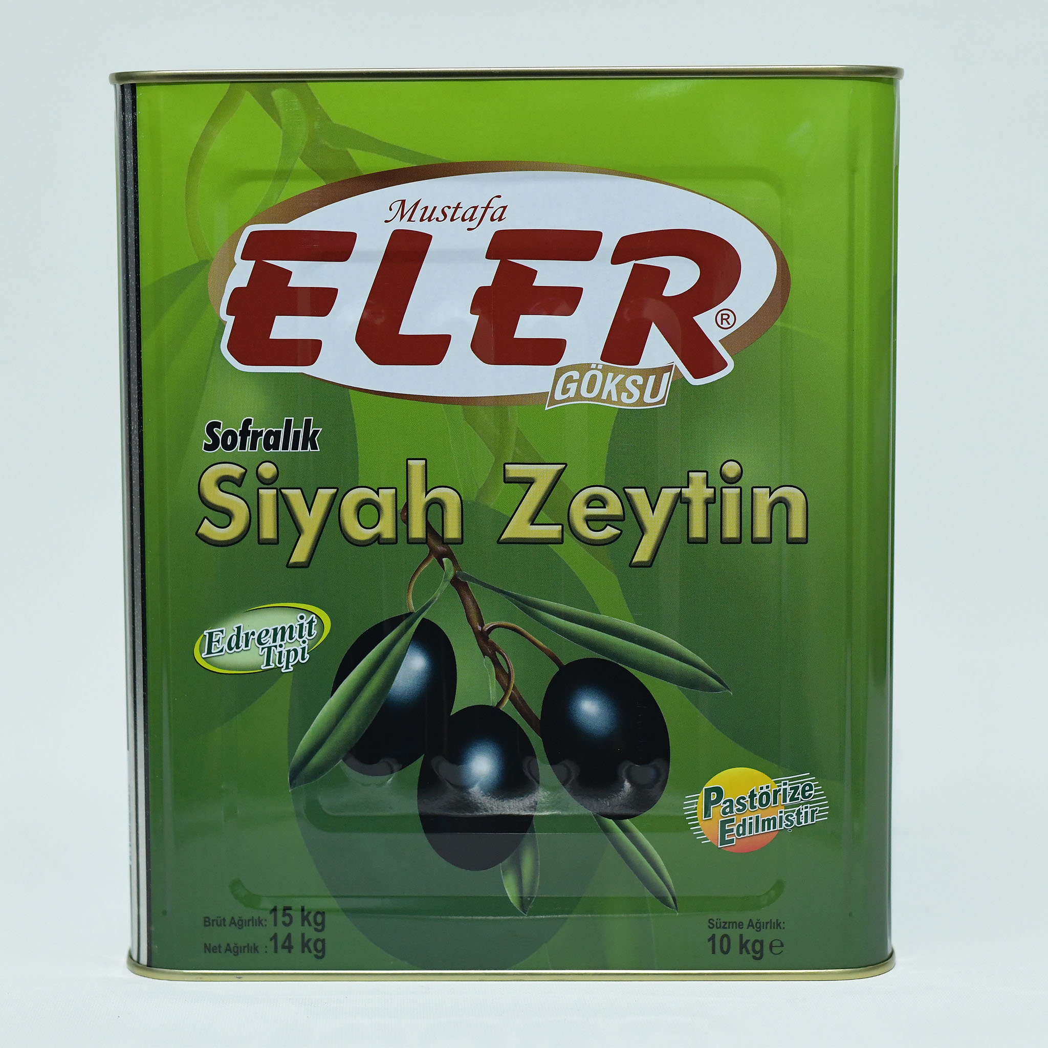 Eler Edremit Salamura Sulu Siyah Zeytin 10KG (351 - 380) 2XS